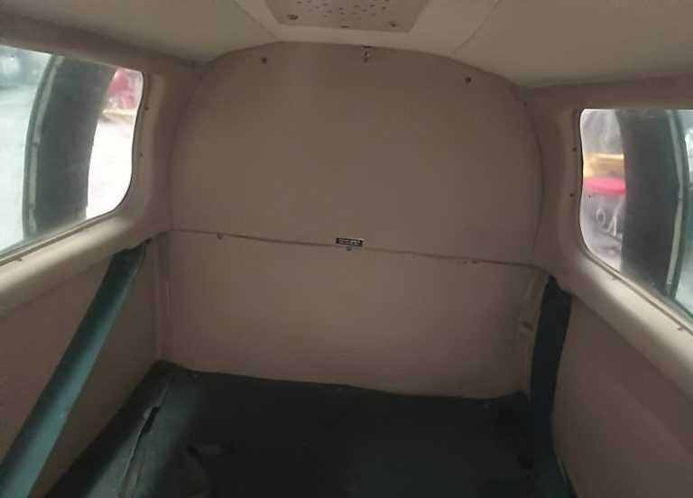 Interior of small aircraft cabin, no seats