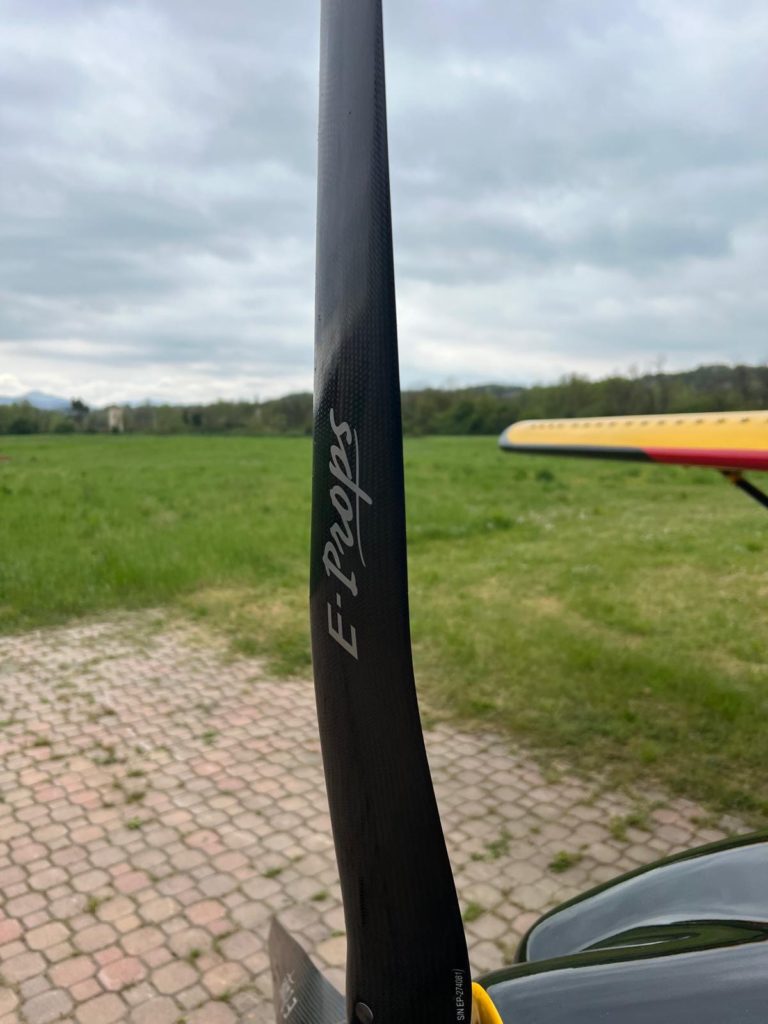 E-Props carbon fiber propeller on aircraft