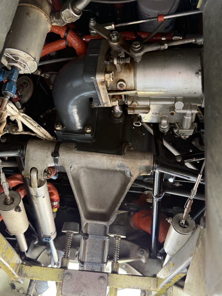 Complex machinery with pipes and metal components.